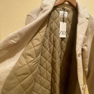 Zara beige coat.  Brand new with tag.